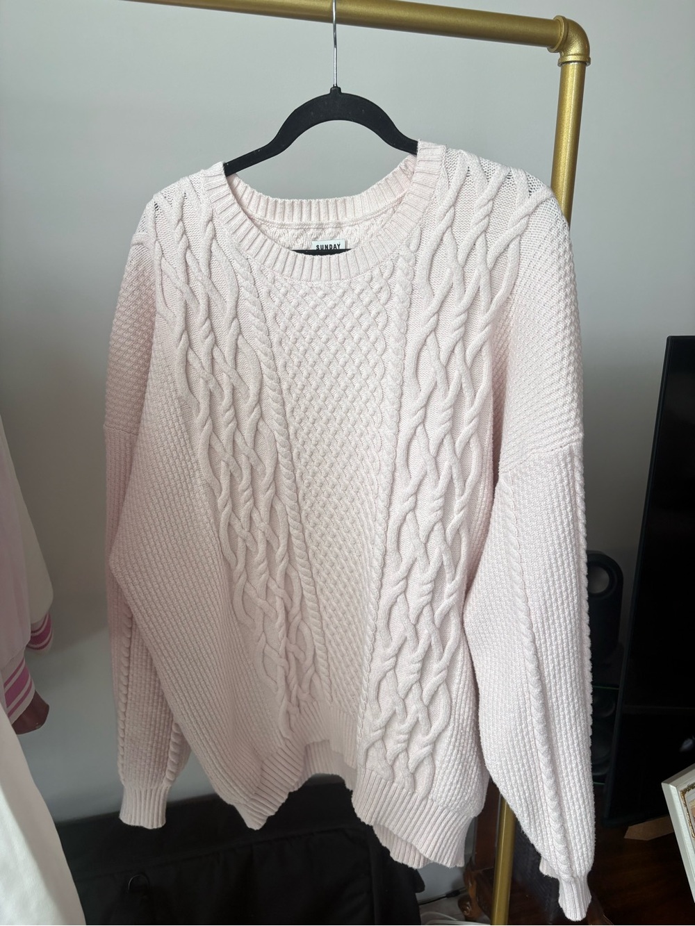 Sunday Best Aritzia Baby Pink Peggy Sweater